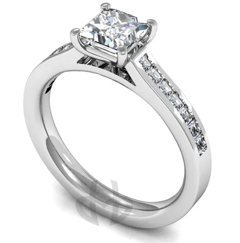 Engagement Ring with Shoulder Stones - (TBC842) 